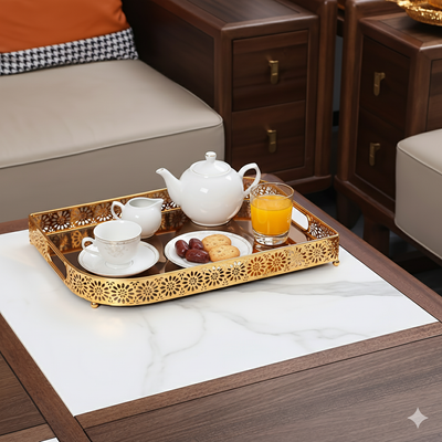 Luxury Golden Metal Tray