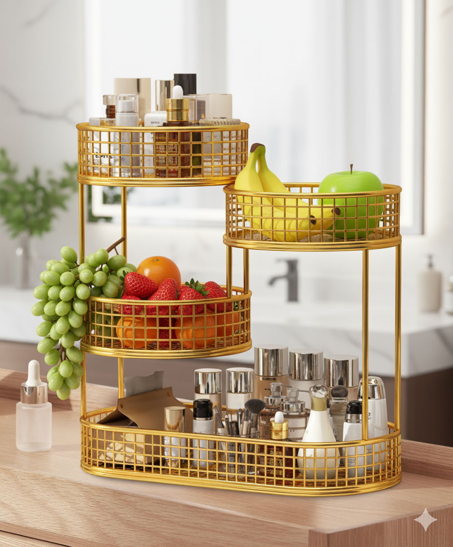 Fruit Basket Bowl Space Saver Stand