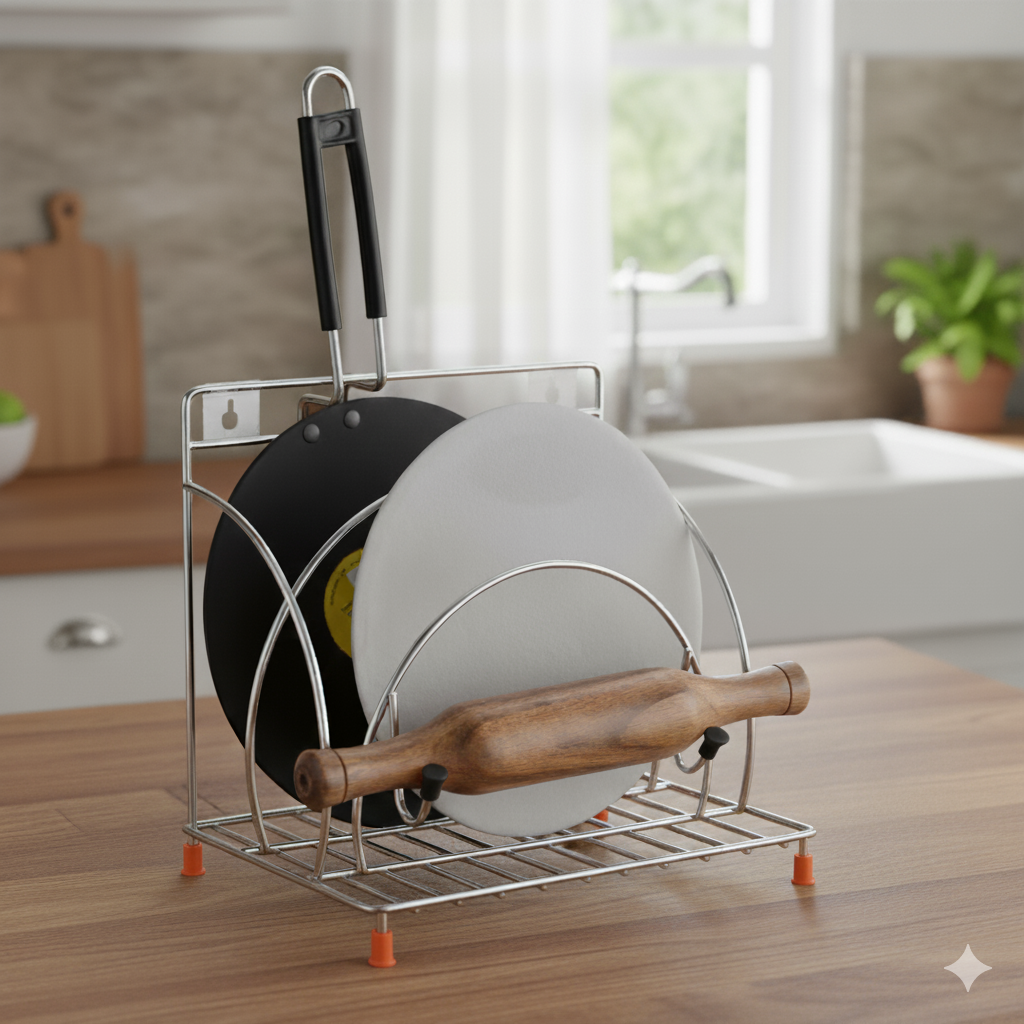 Stainless Steel Chakla Belan Tava Stand