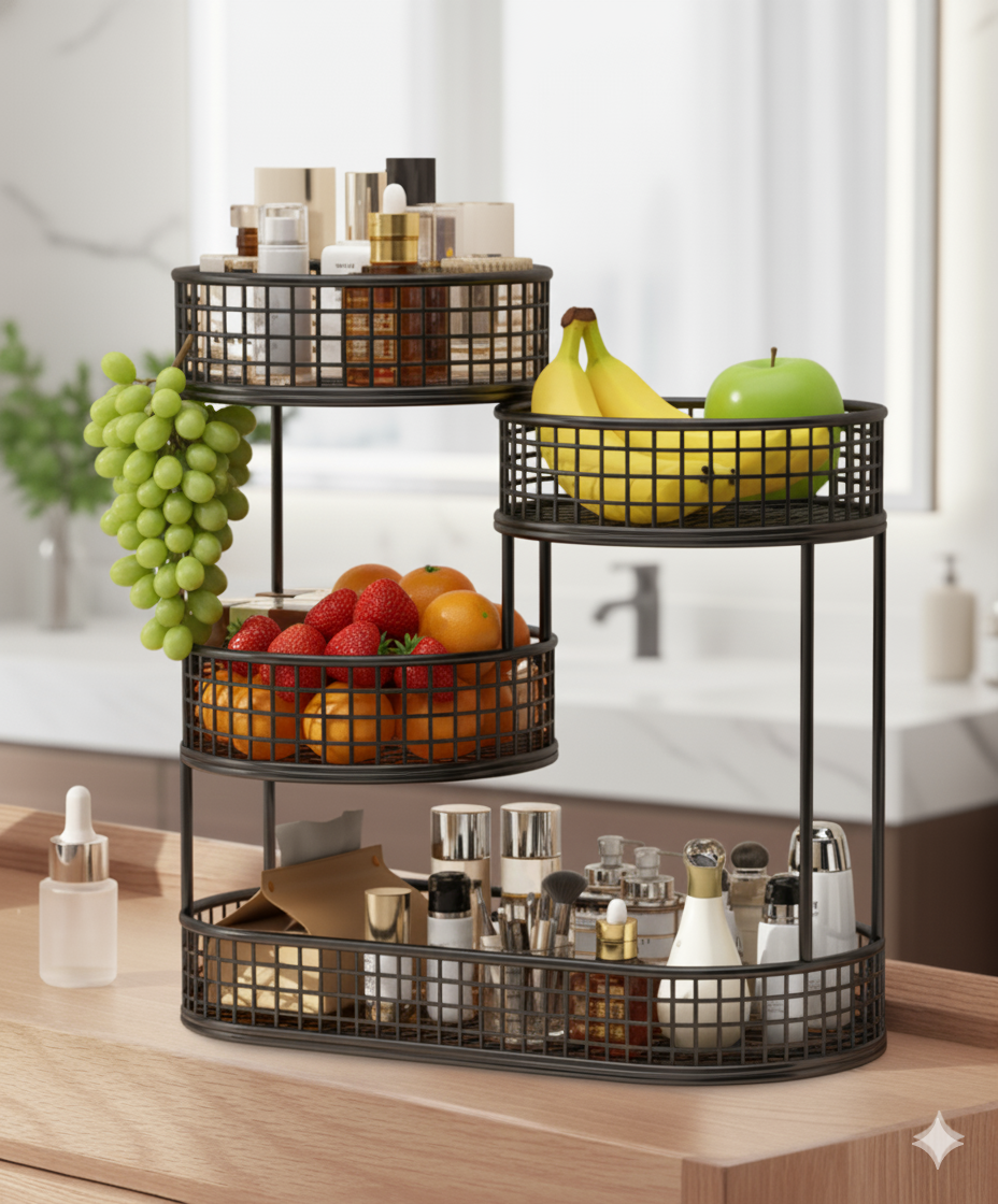 Fruit Basket Bowl Space Saver Stand