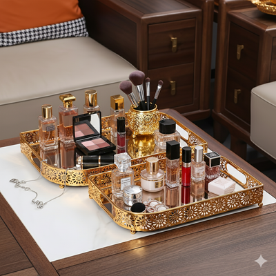 Luxury Golden Metal Tray