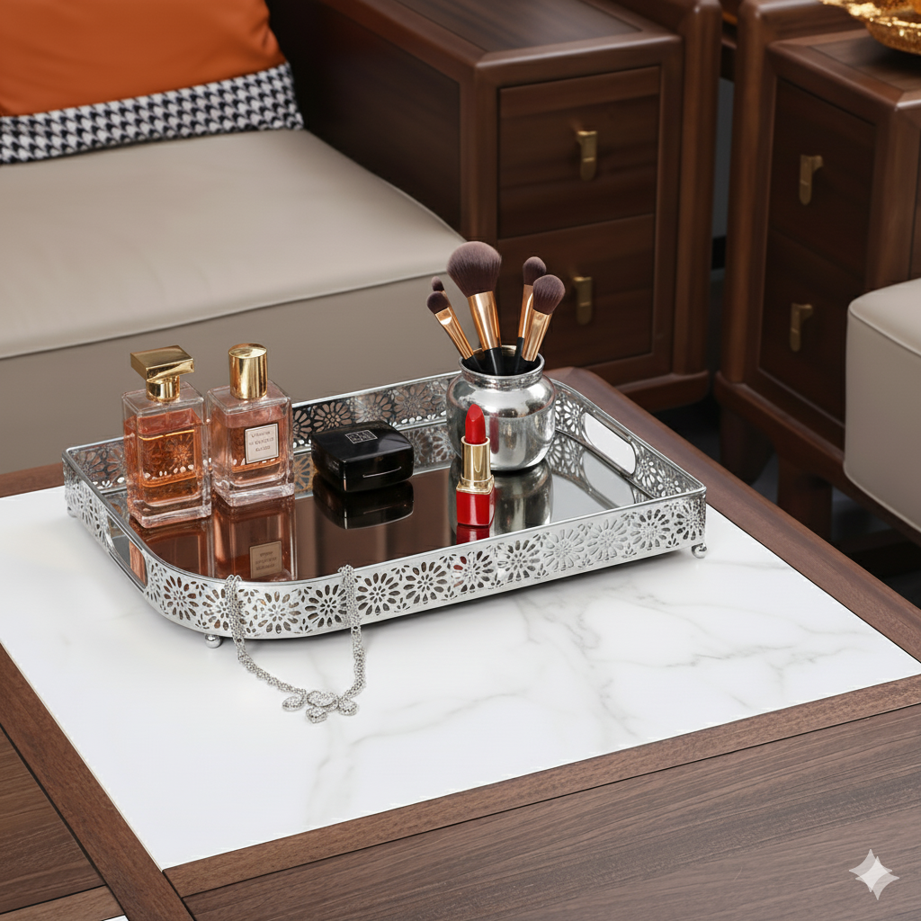 Luxury Golden Metal Tray
