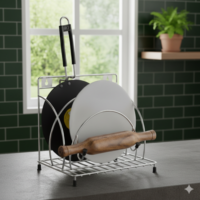 Stainless Steel Chakla Belan Tava Stand