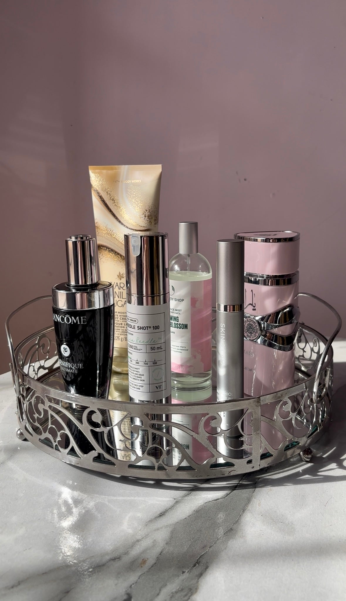 Glass Mirror Gold Luxury Storage Display Tray