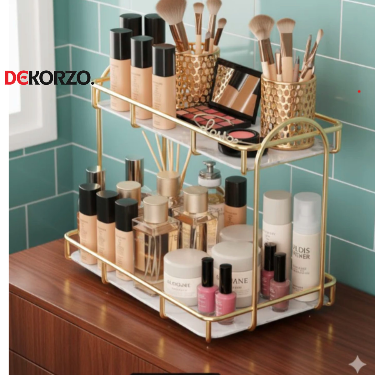 Space-Saving Bathroom Shelf for Perfume & Cosmetics