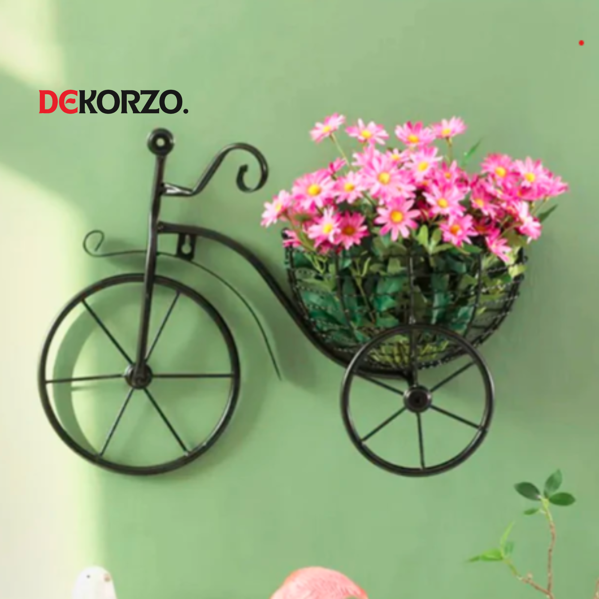 Bicycle Iron Wall Wall Hanging Flower Holder Living Room