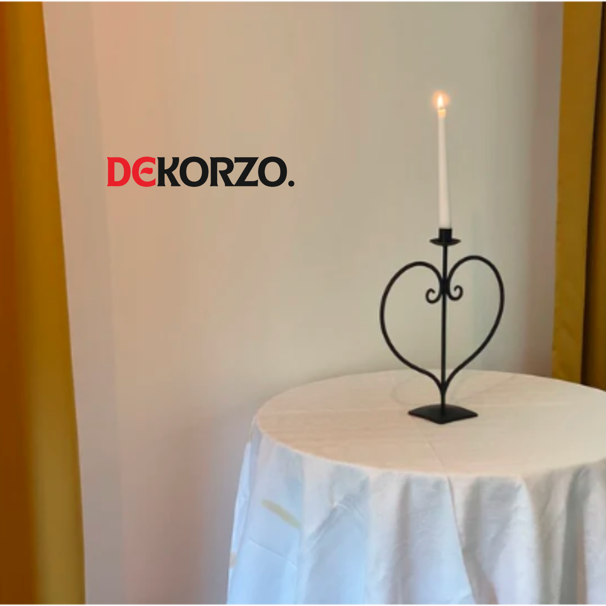 Creative Heart  Shaped Iron candle stand
