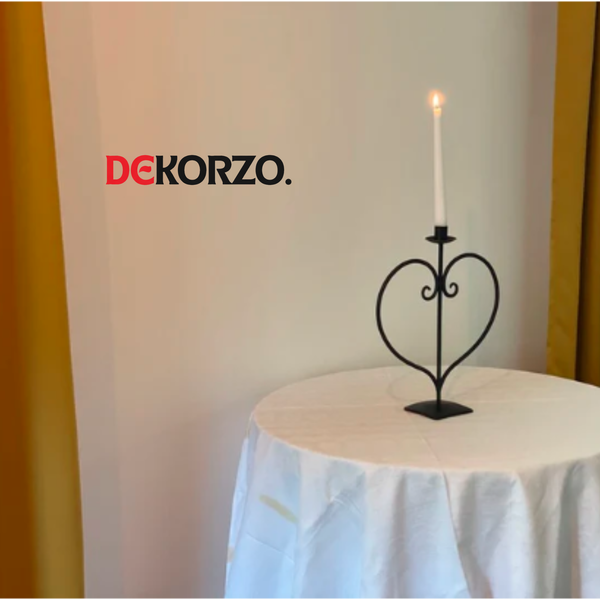 Creative Heart  Shaped Iron candle stand