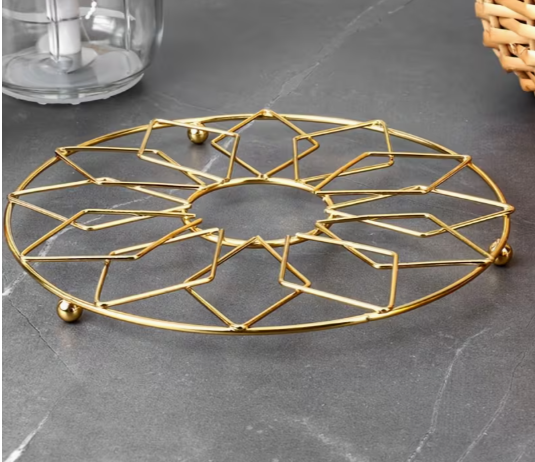 Luxury Golden Heat Resistant Pot Stand