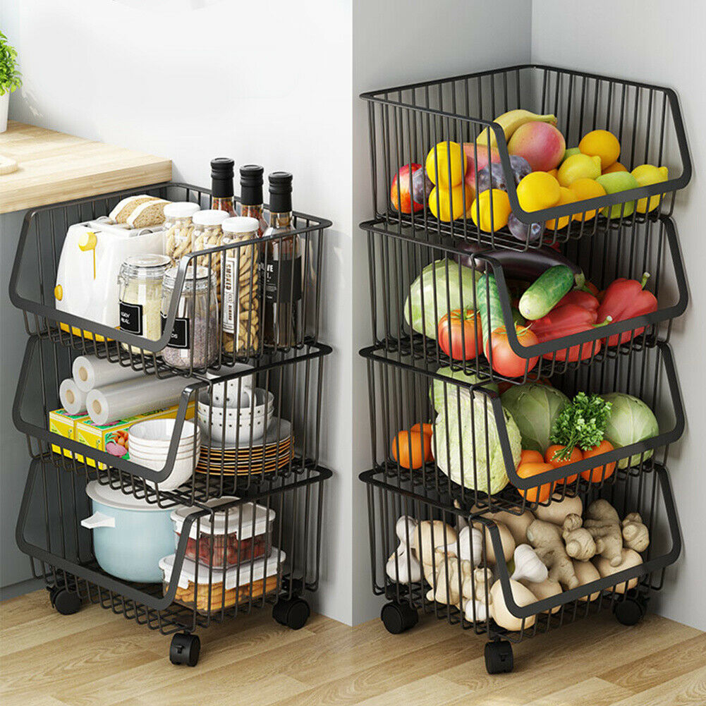 Kitchen Organizer Cart with Wheels