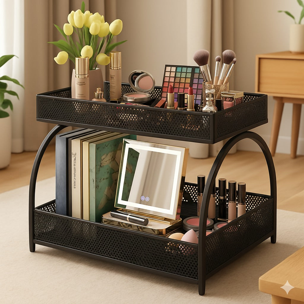 2-Tier Multi-Purpose Metal Storage & Display Rack