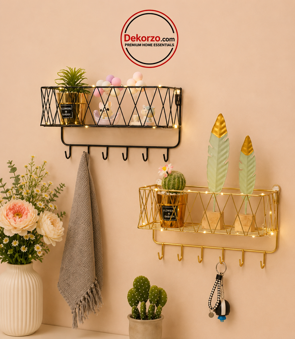 Wall-Mounted Bathroom Storage Baskets for Home Decor