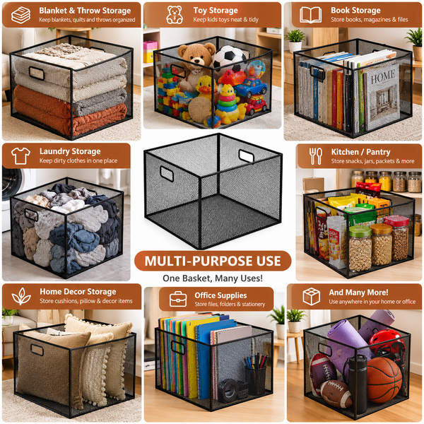 Metal Mesh Storage Basket