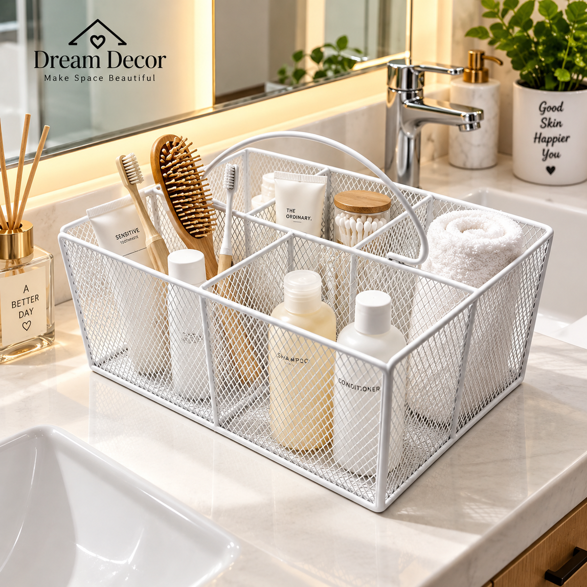 Multipurpose -Compartment Bathroom & Vanity Organizer