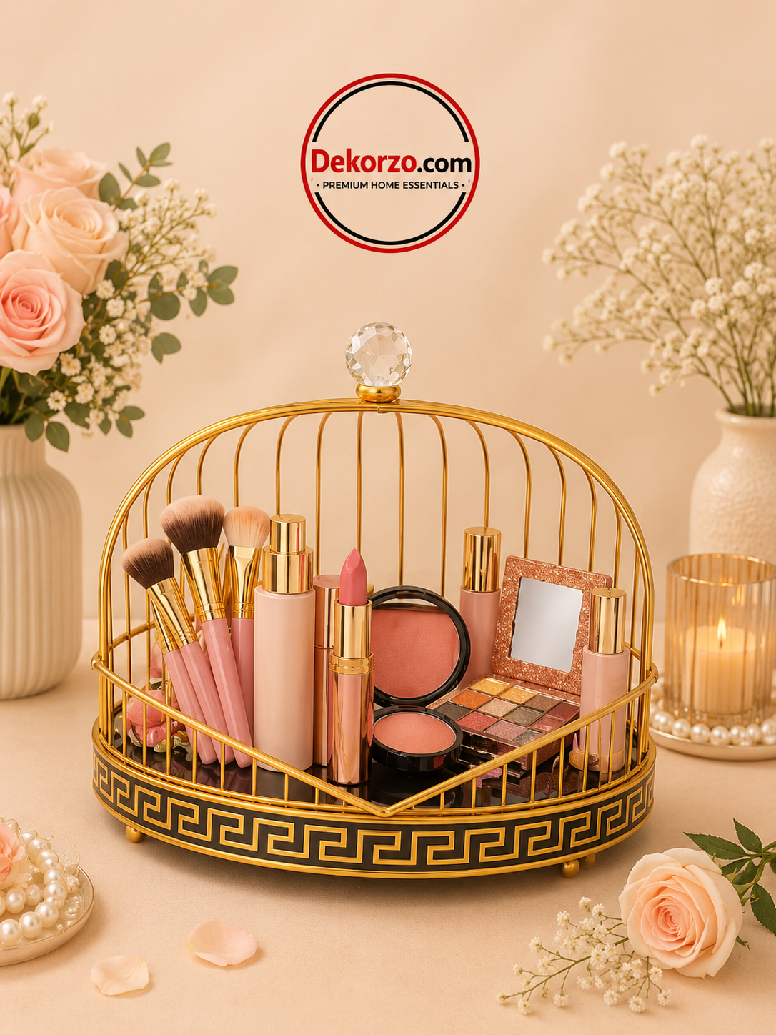 Royal Glow Luxury Makeup Serving Tray