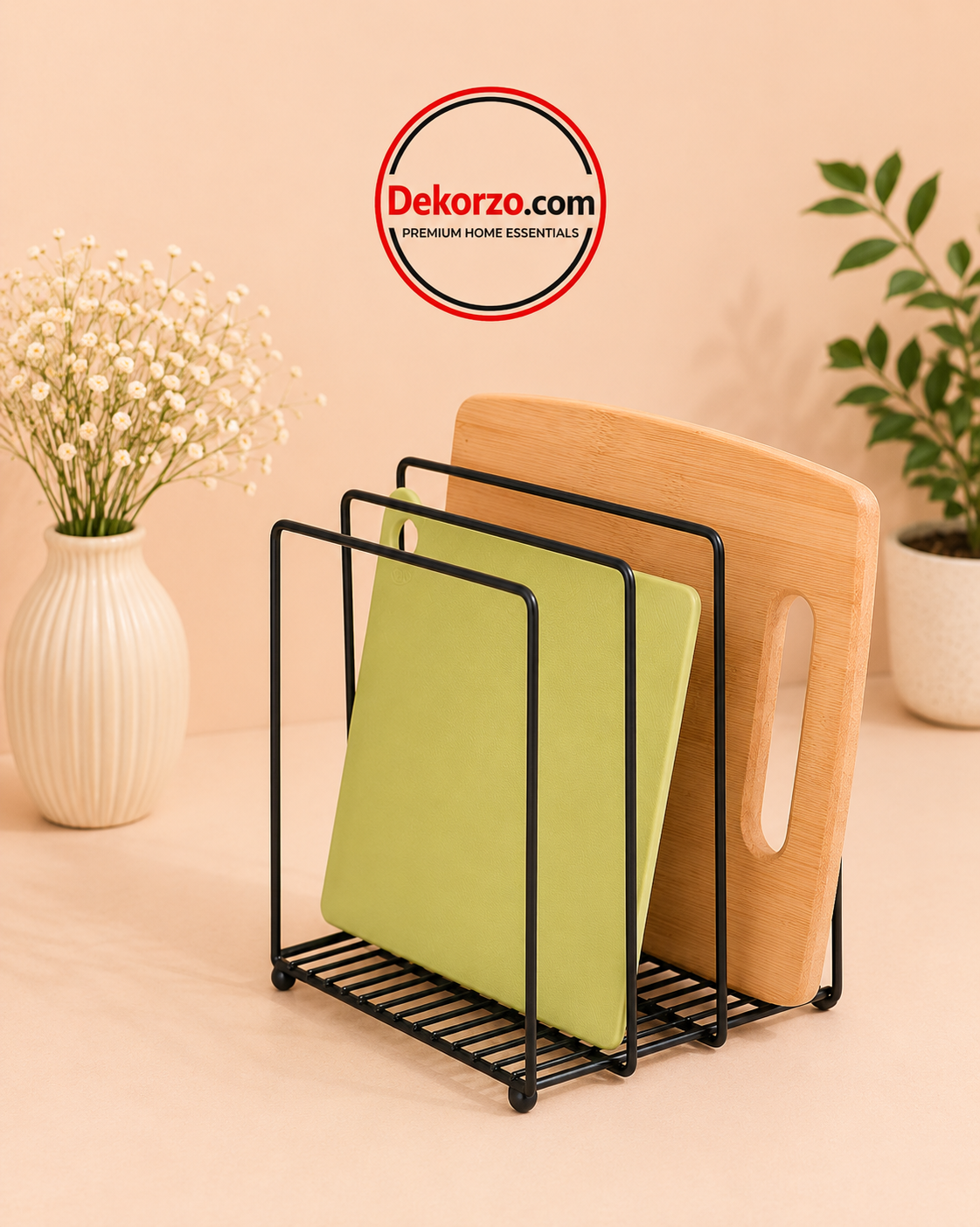 Multipurpose Cutting Board & Lid Organizer Rack
