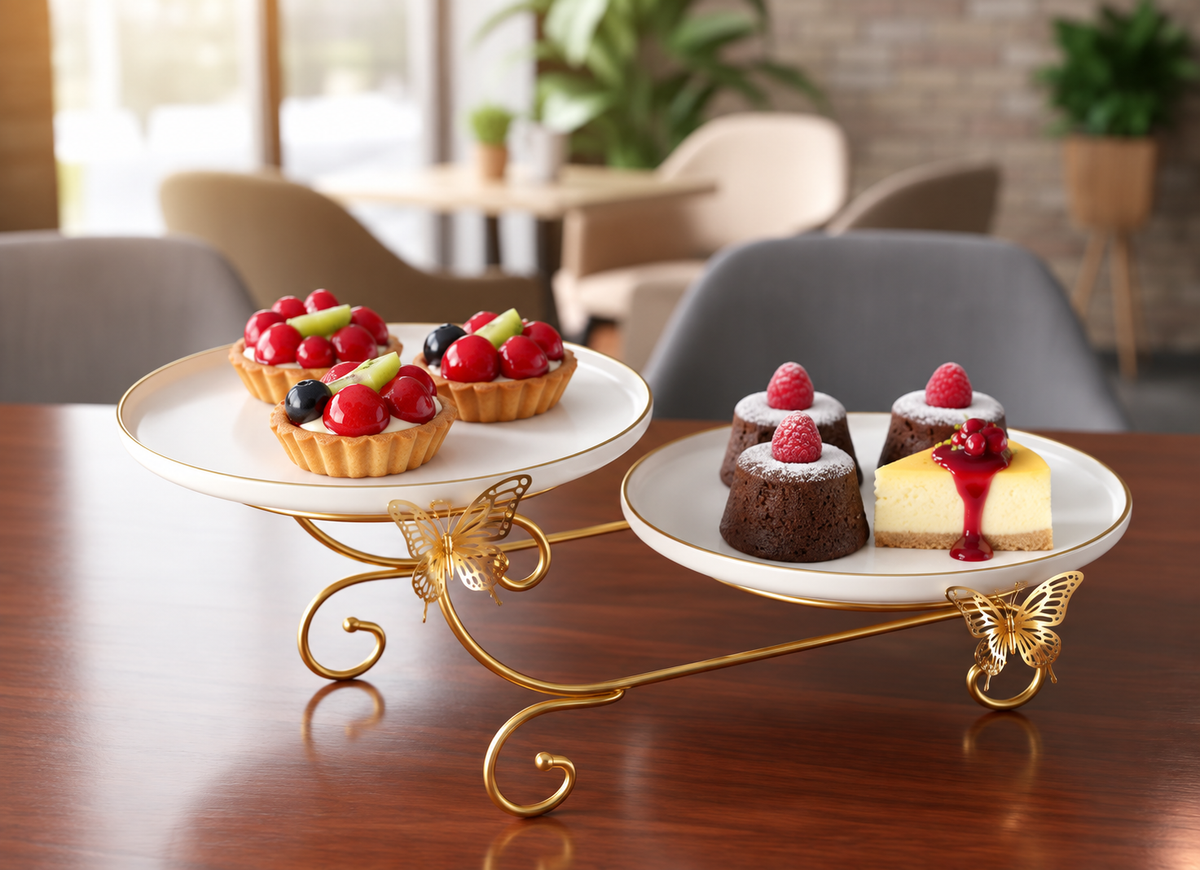 Cupcake Stand Round Cake Display Stand for Afternoon Tea
