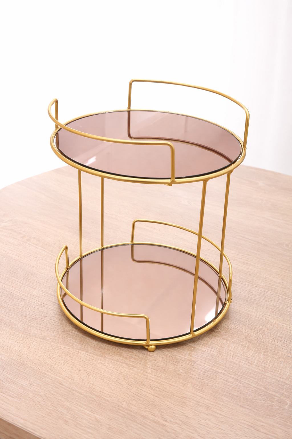 Metal Makeup Holder with Mirror Tray
