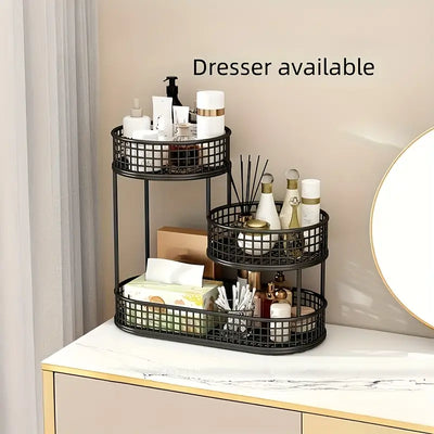 Elegant Multi-Tier Metal Fruit Basket - Large, Luxury Design