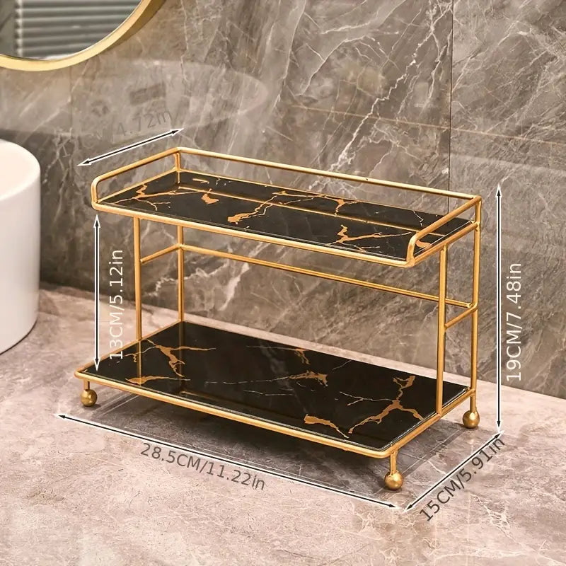 Double Layer Cosmetic Storage Rack