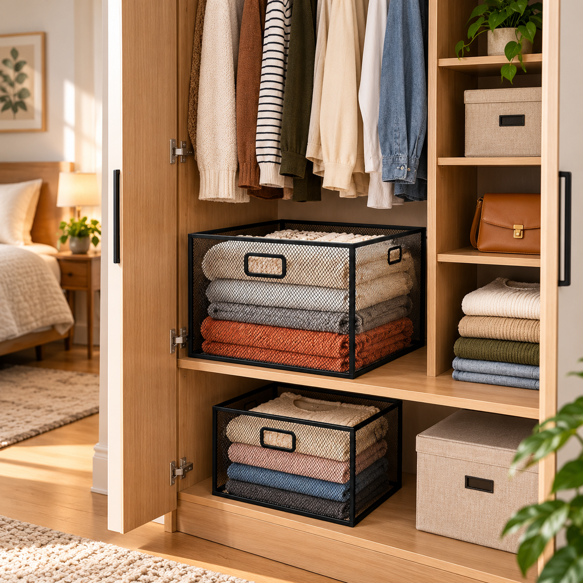 Metal Mesh Storage Basket