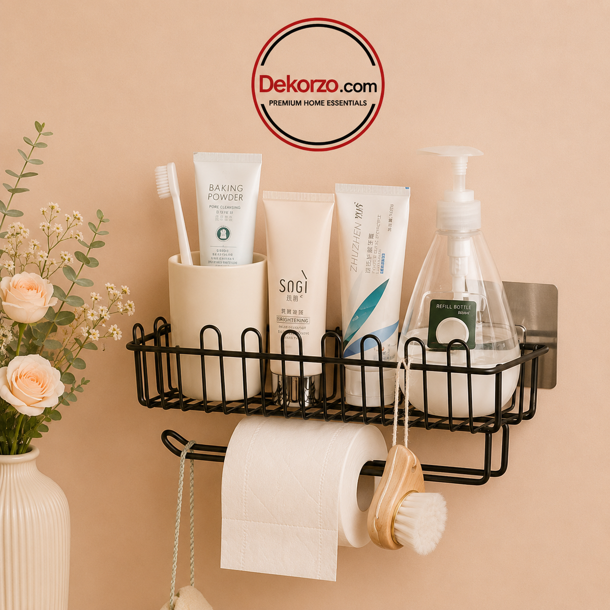 Wall Mount Storage Rack Bathroom Rack
