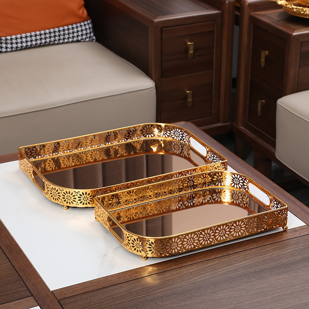 Luxury Golden Metal Tray