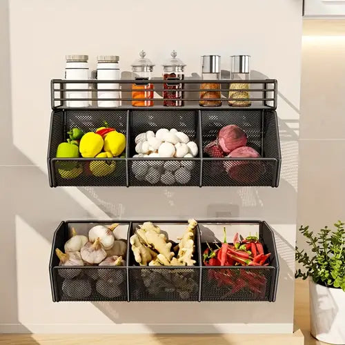Multipurpose Vegetable and Fruit Storage Rack, for Kitchen