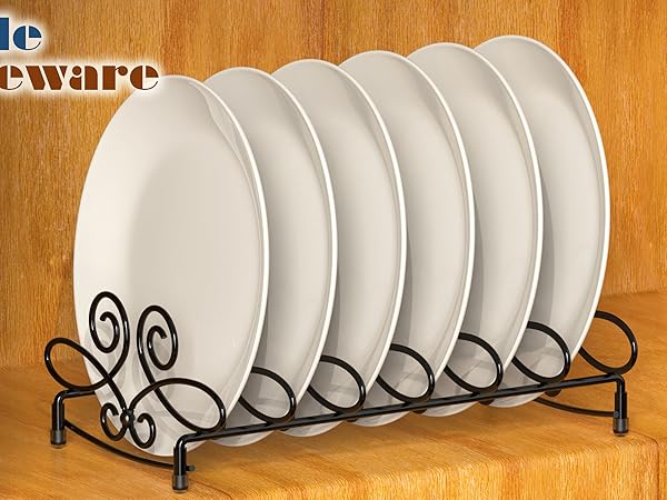 Vertical Plate Stand Holder Dish Rack Dinnerware Organizer