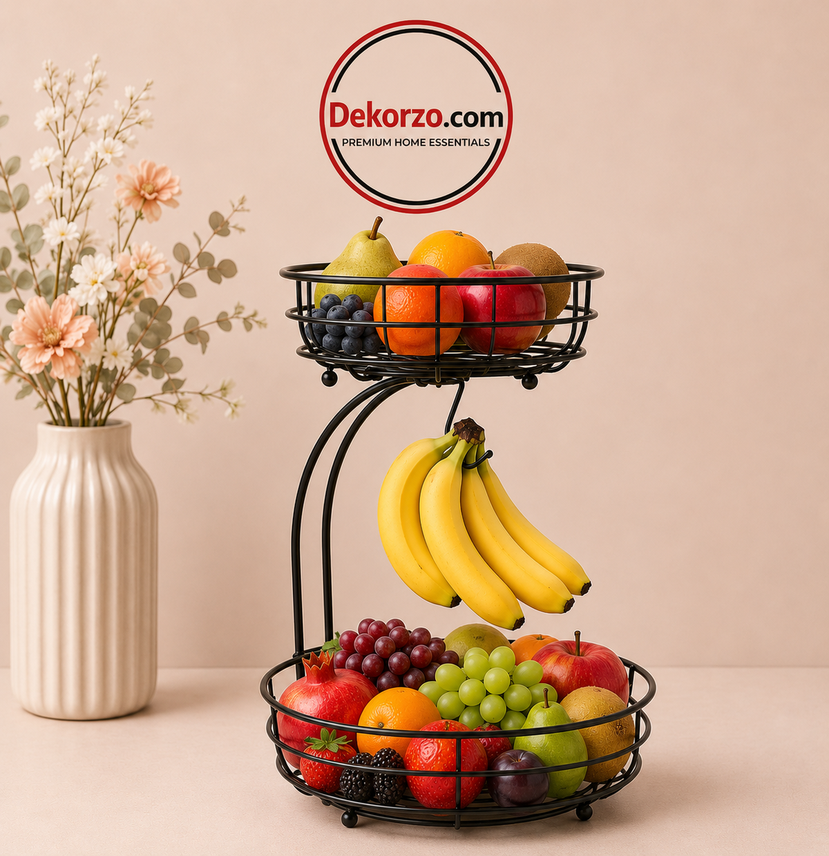 Fruit Basket Stand Fruit Holder for Kitchen