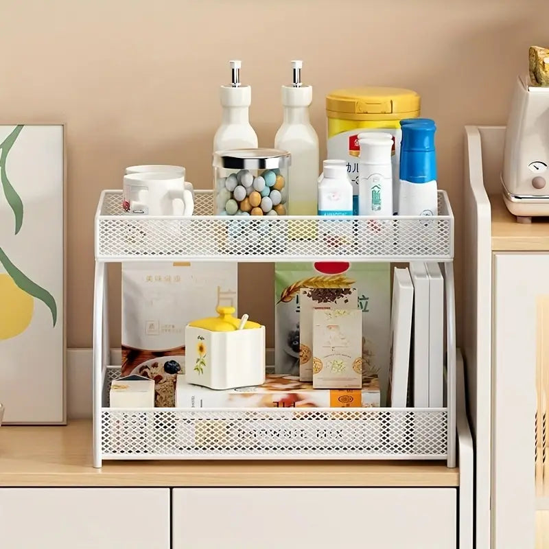 2-Tier Multi-Purpose Metal Storage & Display Rack