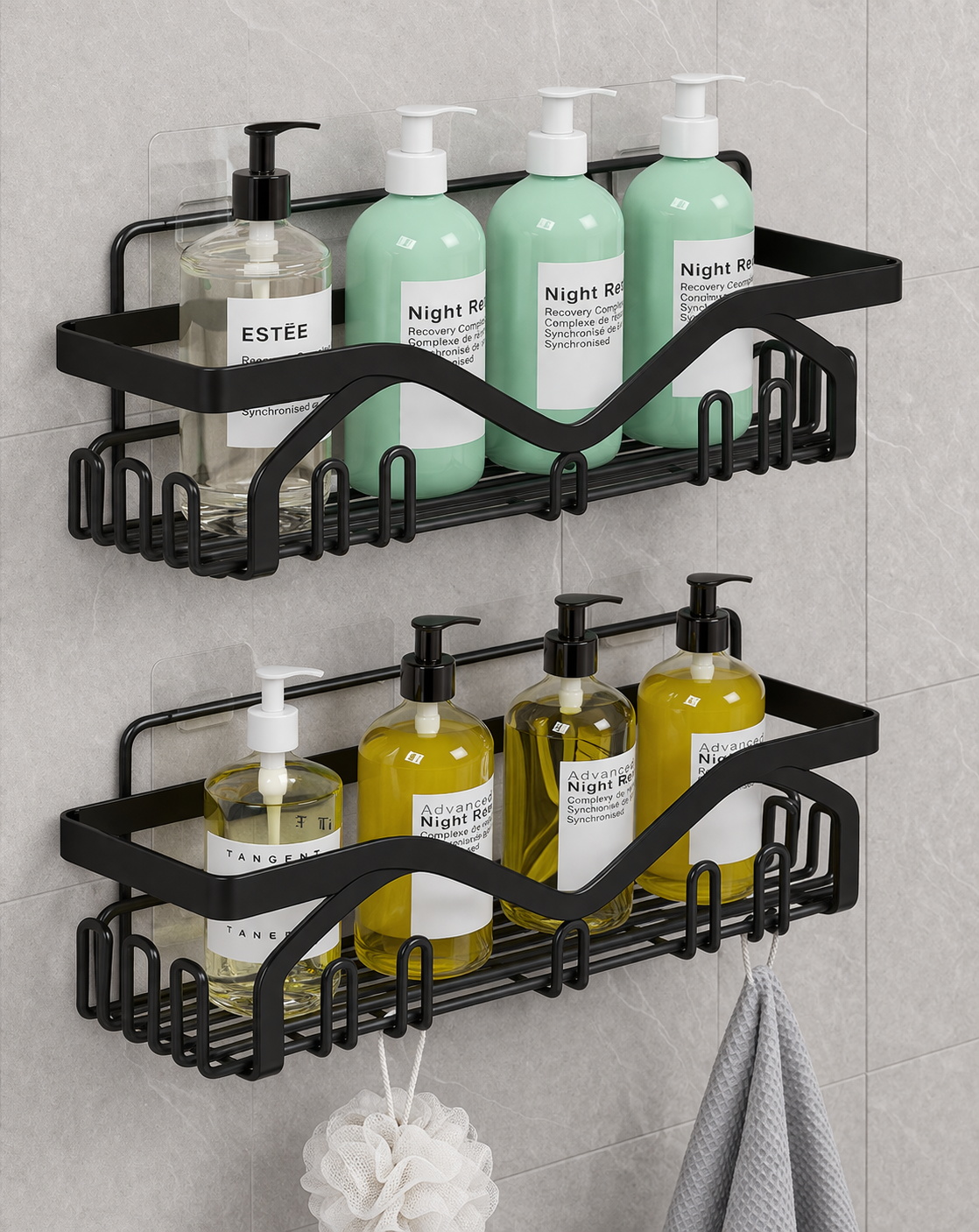 Luxury Wall Mounted Bathroom Rack Organizer – Multi Storage Shelf