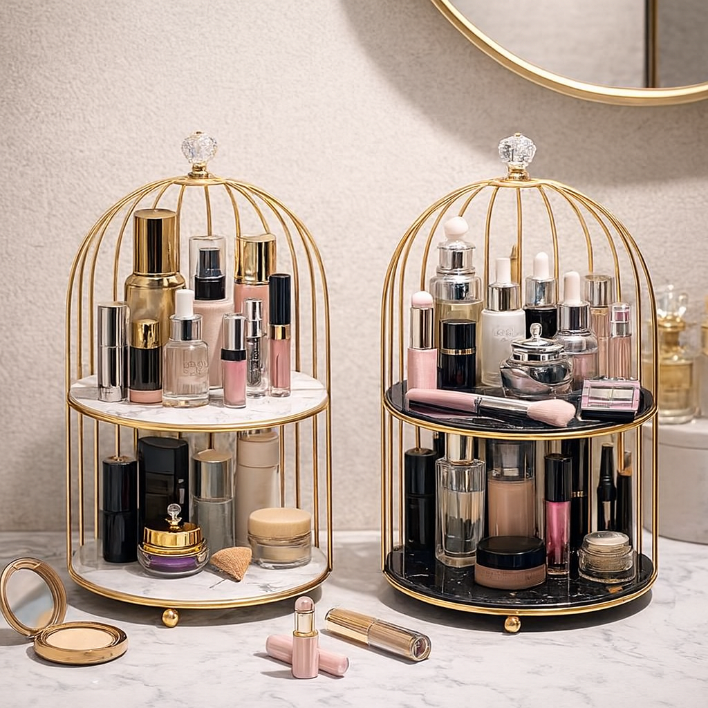 Nordic Style Bird Cage Cosmetic Storage Rack
