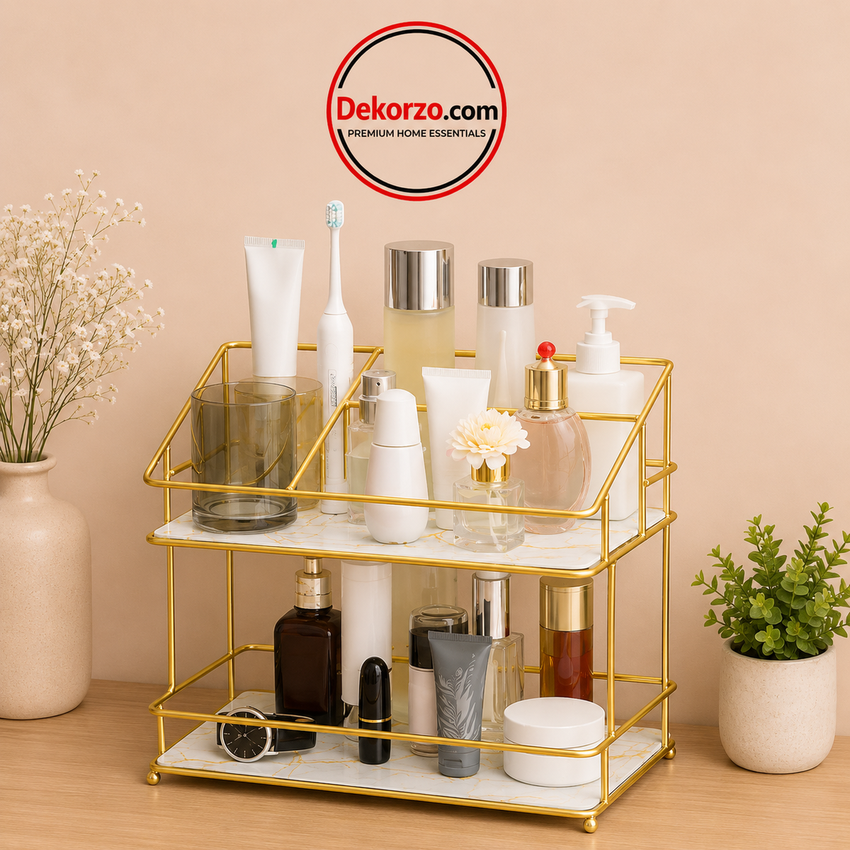 Makeup Storage Rack For Bathroom