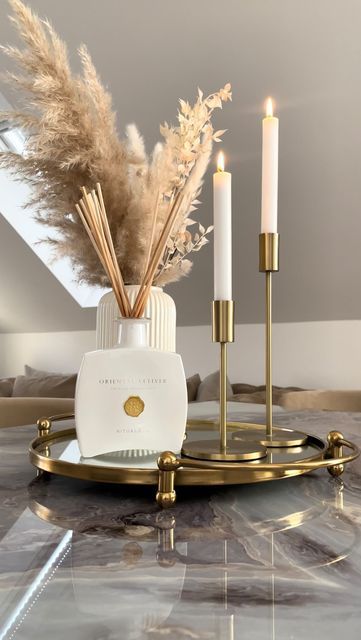Elegant Golden Candle Holder Set