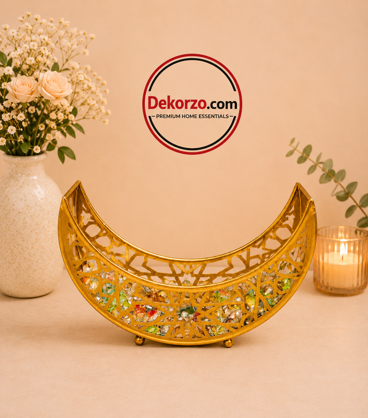 Golden Crescent Serving Bowl