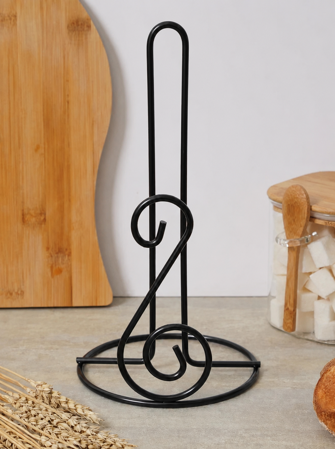 Elegant Spiral Metal Tissue Roll Holder