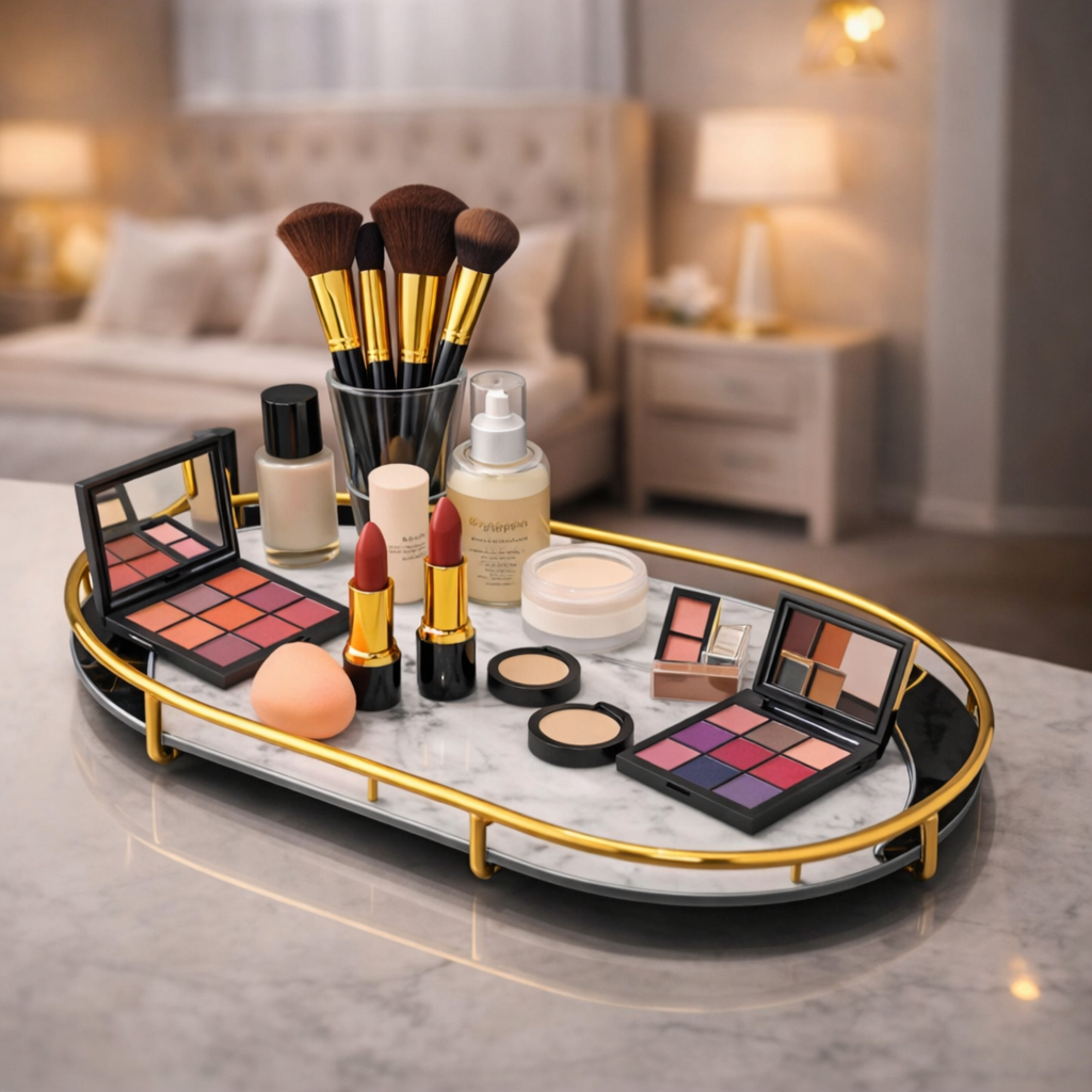 Serving & Makeup Organizer Tray