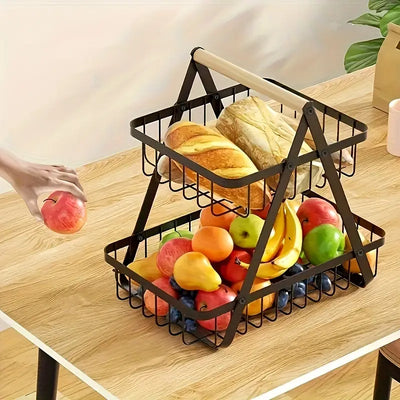 Portable Countertop Organizer for Fruits, Vegetables