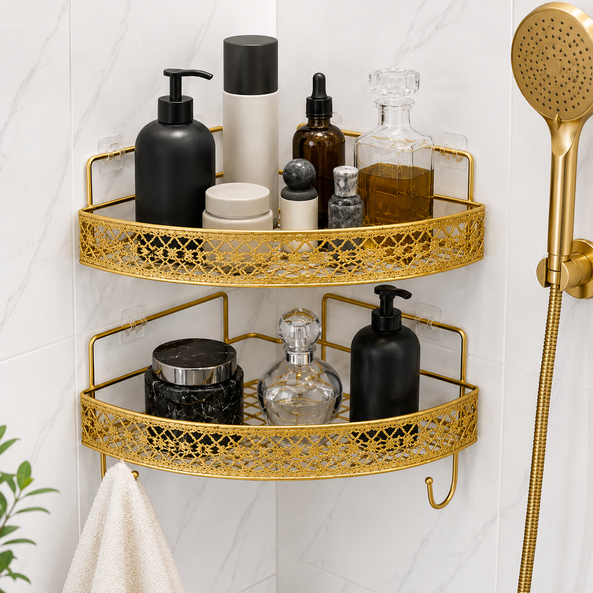 Luxury  Bathroom Corner Organizer Rack