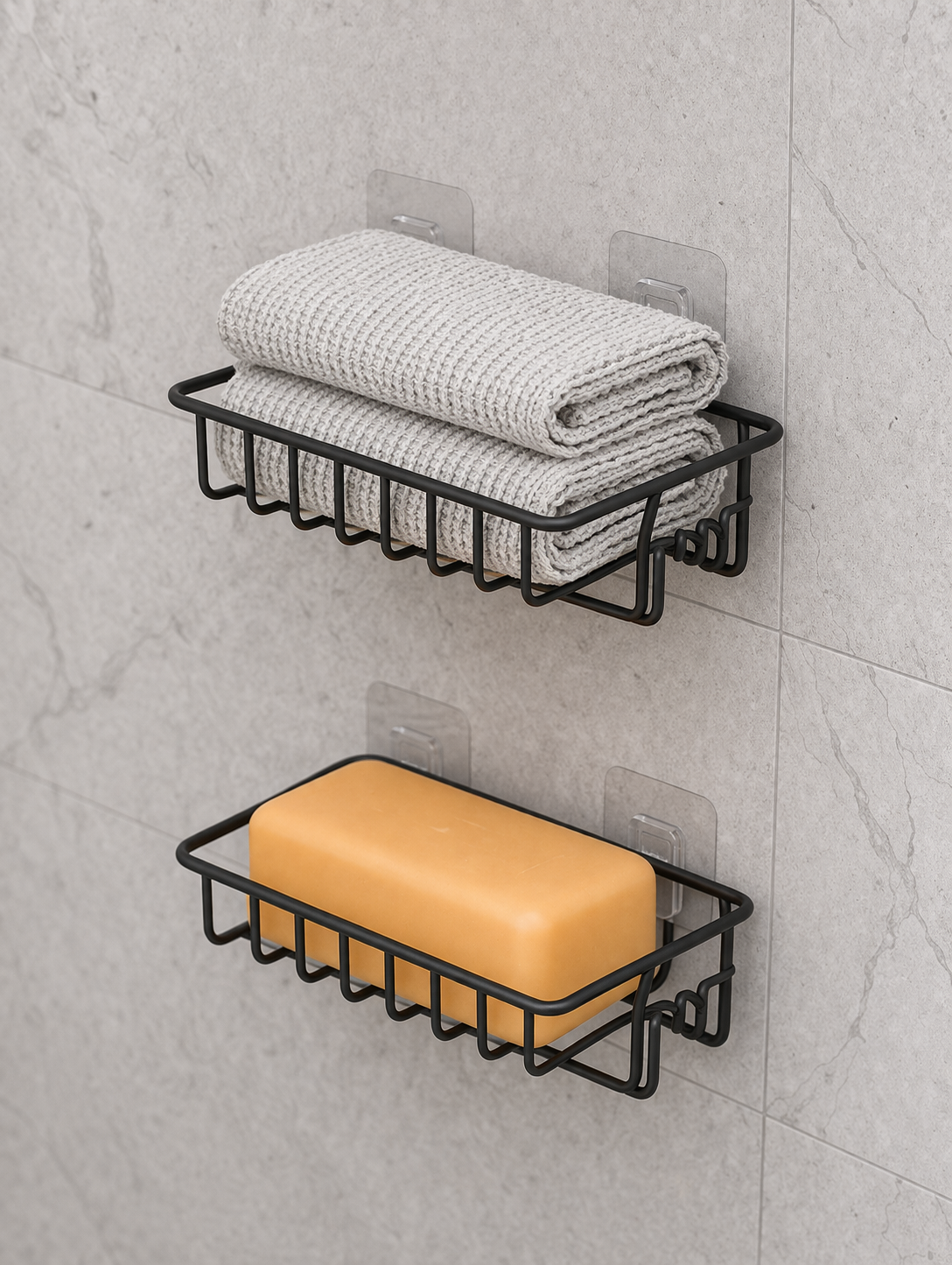 Luxury Wall Mounted Bathroom Rack Organizer – Multi Storage Shelf