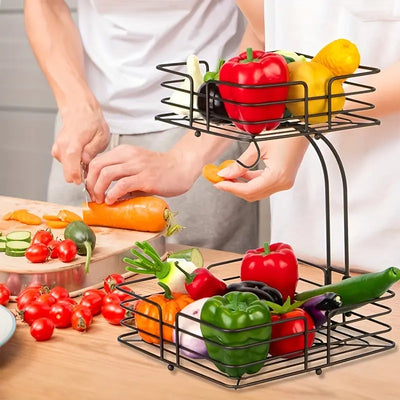 2-Tier Countertop Fruit Basket, Fruit Bowl