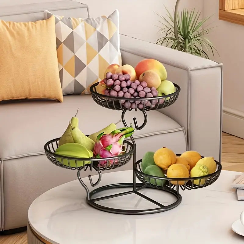 Elegant Multi-Tier Fruit and Snack Stand