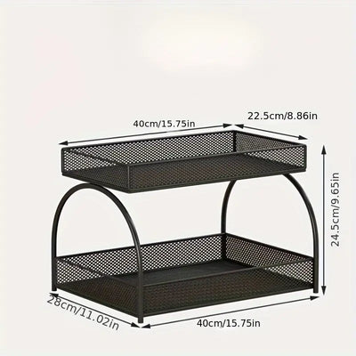 2-Tier Multi-Purpose Metal Storage & Display Rack