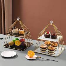 Multi-layered Iron Cake Stand Dessert Stand Refreshment Stand