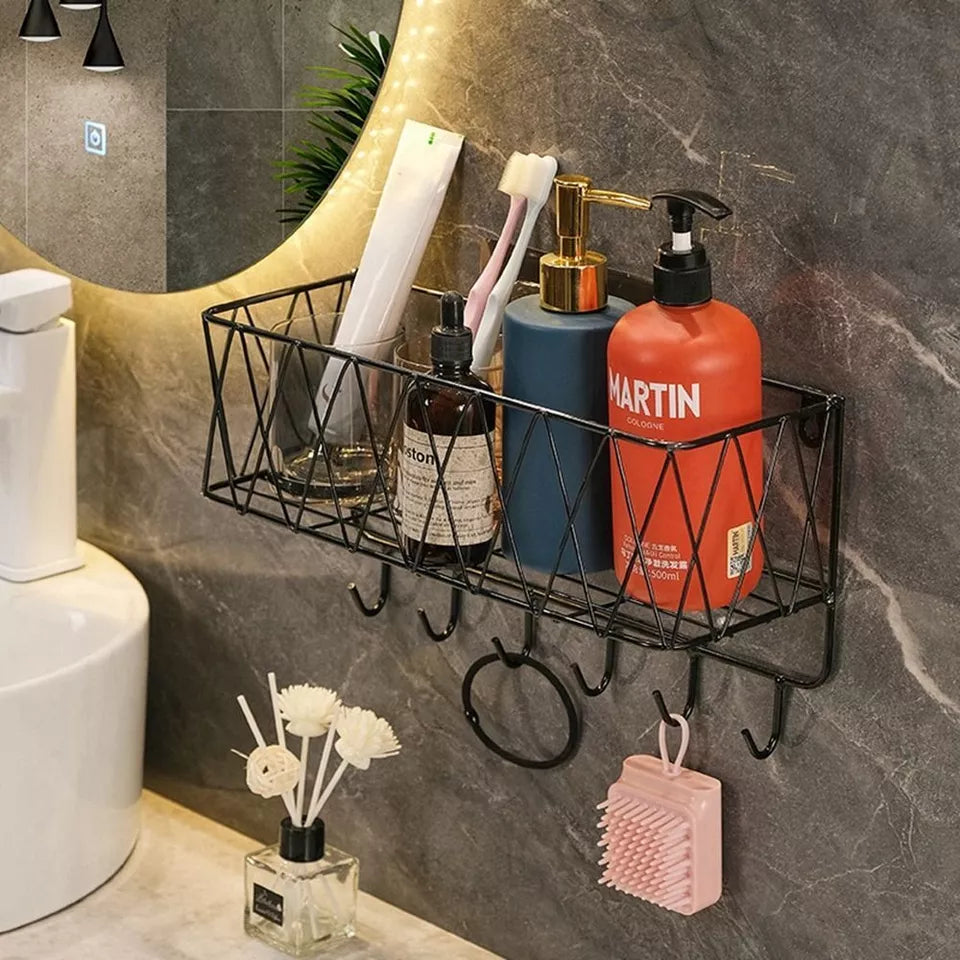 Wall-Mounted Bathroom Storage Baskets for Home Decor