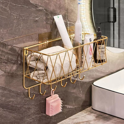 Wall-Mounted Bathroom Storage Baskets for Home Decor