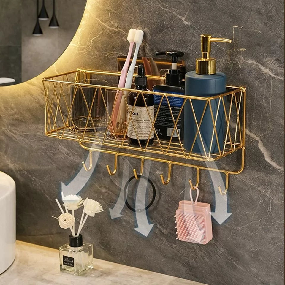 Wall-Mounted Bathroom Storage Baskets for Home Decor