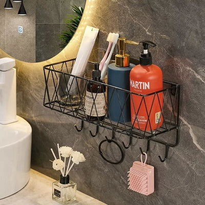 Wall-Mounted Bathroom Storage Baskets for Home Decor