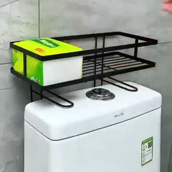 Multiple Compartments for Toiletries, Shampoo, Shower Gel, and Decorative Vase
